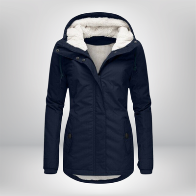 Winterjacke Damen mit Kapuze | Gefütterte Übergangsjacke