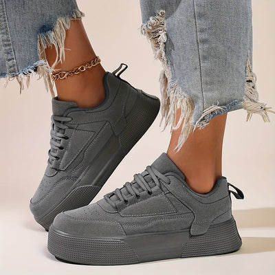 Elegante Damen Sportsneaker mit Frontverschluss in Unifarben | Perfekt für den Alltag