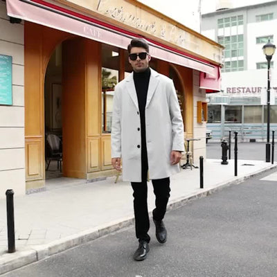 Warmer Knopf-Runter Mittellanger Trenchcoat Für Herren | Perfekt für den Alltagsgebrauch