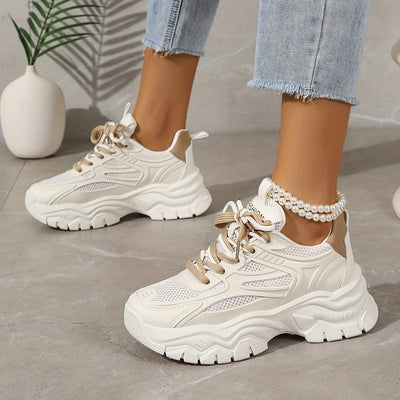 Stylische Mesh-Chunky Sneakers für modebewusste Damen | Perfekt für Casual Tage