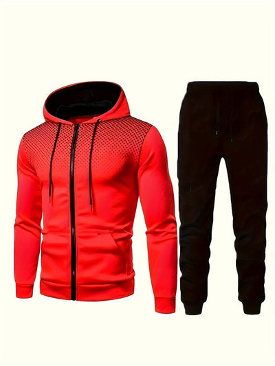 Casual Sportlicher Trainingsanzug Hoodie Und Kordelzughose Für Herren | Perfekt für Casual Days