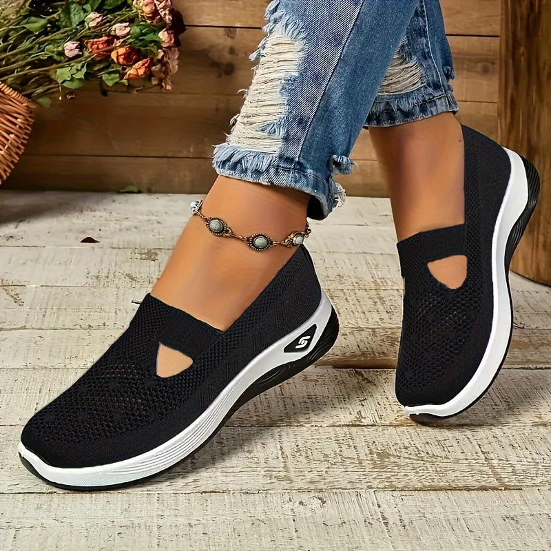 Modische Leichte Strick-Cut-Out Sneaker für Damen | Perfekt für lässige Tage