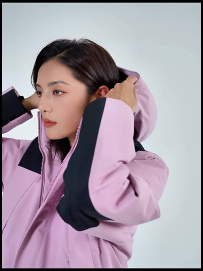Elegante Wasserdichte Fleece Winterjacke mit Kapuze für Damen | Perfekt für Outdoor-Aktivitäten
