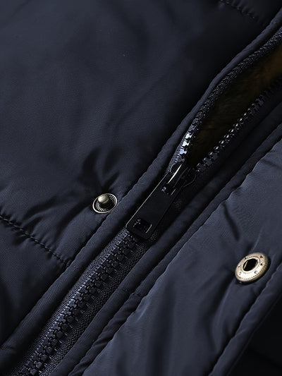 Warme Reißverschluss Gepolsterte Winter Jacke Für Herren | Perfekt für Outdoor-Aktivitäten