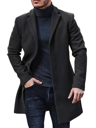 Elegante Einreiher Winterjacke Für Herren | Ideal für Winter