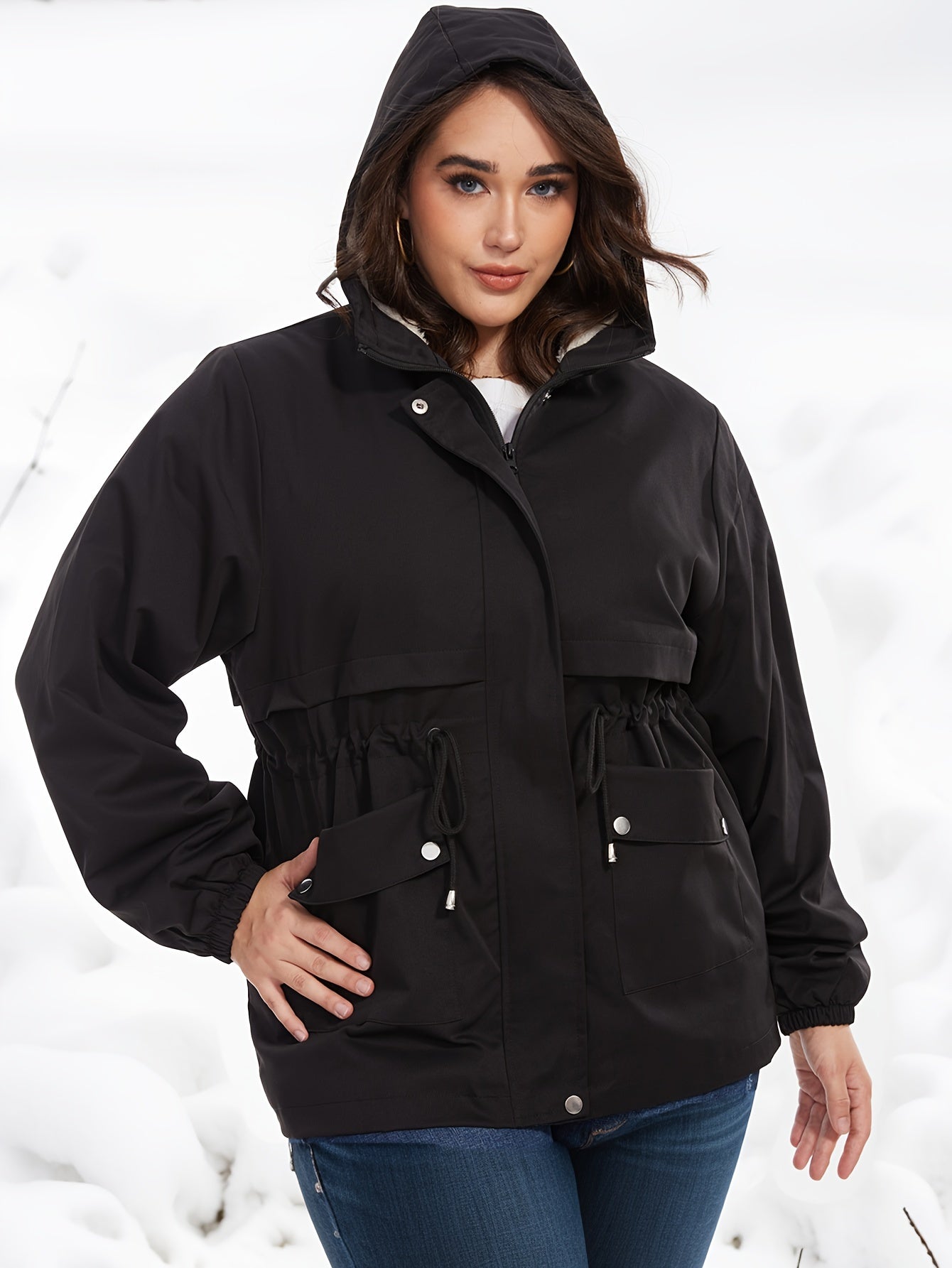Elegante Warme Parka Winterjacke mit Kapuze für Damen | Ideal für Winter