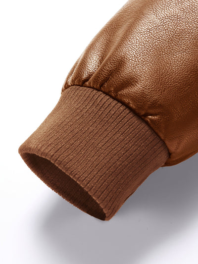 Warme Fleece PU Leder Winterjacke Für Herren | Perfekt für Outdoor-Aktivitäten