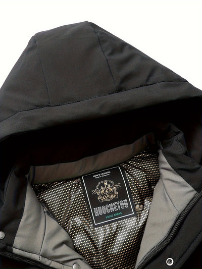 Lässige Thermojacke Mit Abnehmbarer Kapuze Winterjacke Für Herren | Perfekt für Outdoor-Aktivitäten