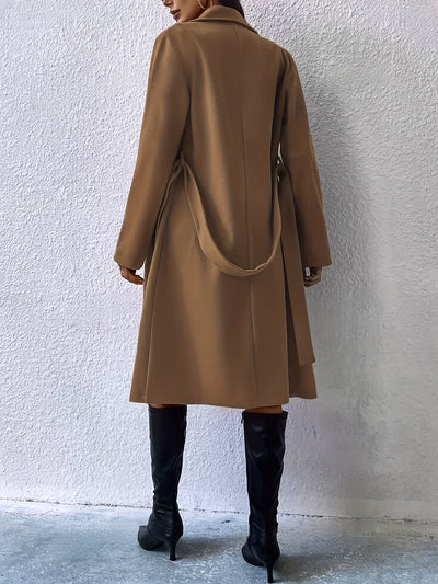 Stilvoller Trenchcoat mit Farbblock, Knopfdetail und maschinenwaschbarem Design für Damen | Perfekt für Casual Days