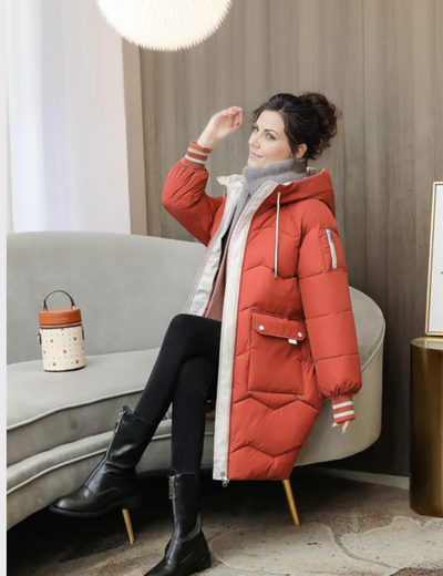 Stilvolle Elegante Winter Mittellange Parkajacke Für Damen | Perfekt für Outdoor-Aktivitäten
