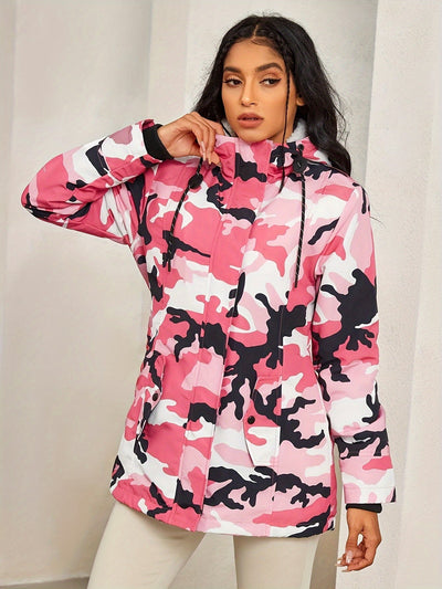 Fleece-Parka-Winterjacke mit Kapuze für Damen, elegant | Perfekt für Outdoor-Aktivitäten