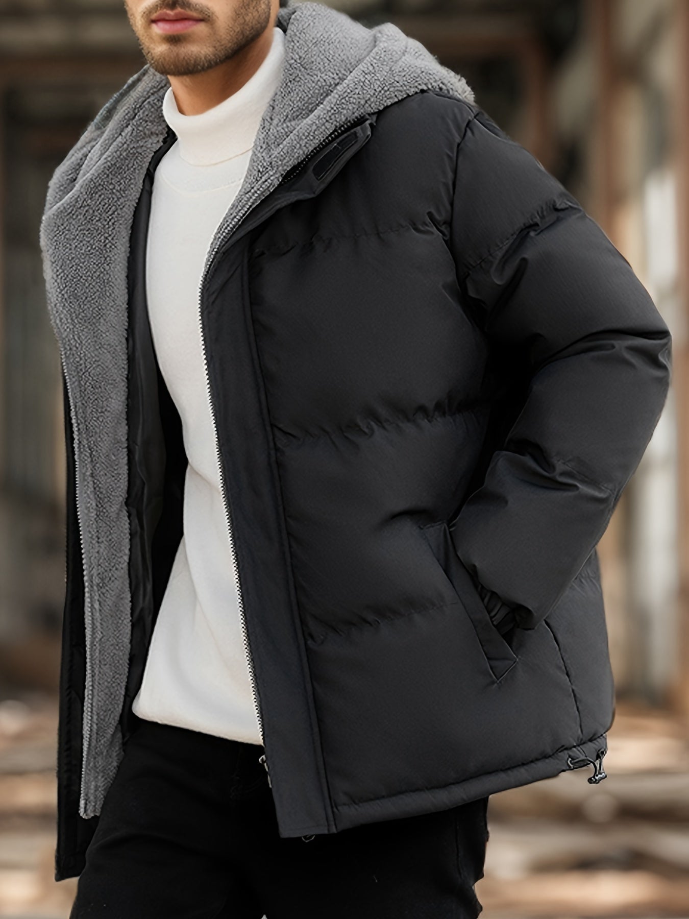 Stilvolle Lässige Warme Gepolsterte Winterjacke Für Herren | Perfekt für den Alltag