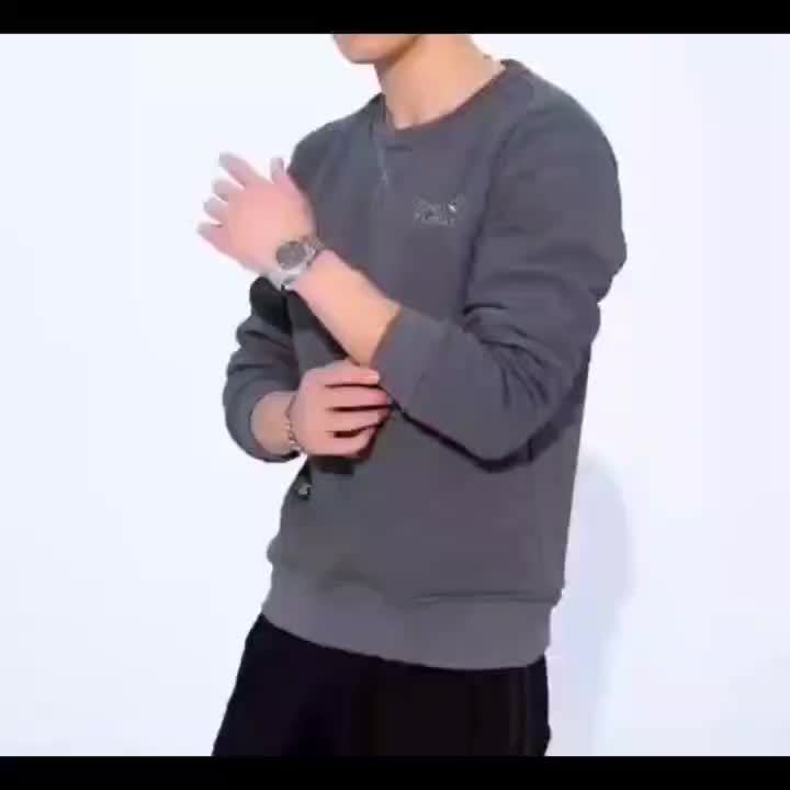 Lässiger einfarbiger Baumwolle Sweatshirt für Männer | Ideal für jeden Tag
