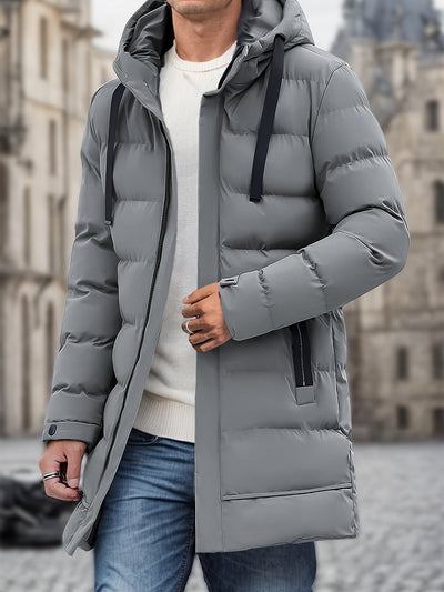 Casual Gepolsterte Kapuzen Puffer Winterjacke Für Herren | Perfekt für Outdoor-Aktivitäten