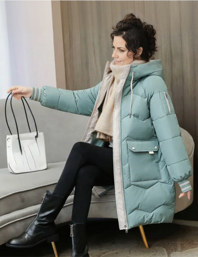 Stilvolle Elegante Winter Mittellange Parkajacke Für Damen | Perfekt für Outdoor-Aktivitäten