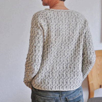Eleganter Gestrickter Baumwoll O-Ausschnitt Pullover Für Damen | Perfekt für lässige Tage