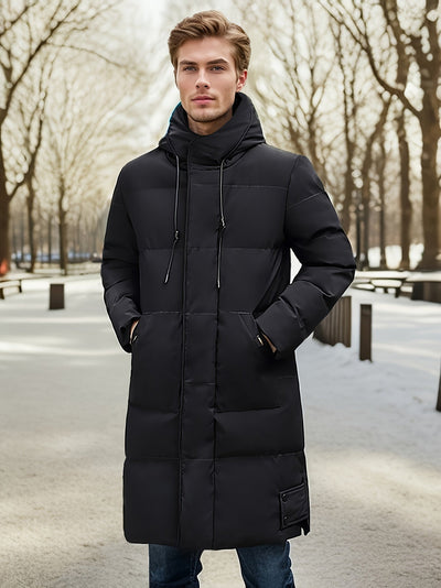 Warme Kapuzen Puffer Nicht-Dehnbar Reißverschluss Winterjacke Für Herren | Perfekt für Outdoor-Aktivitäten
