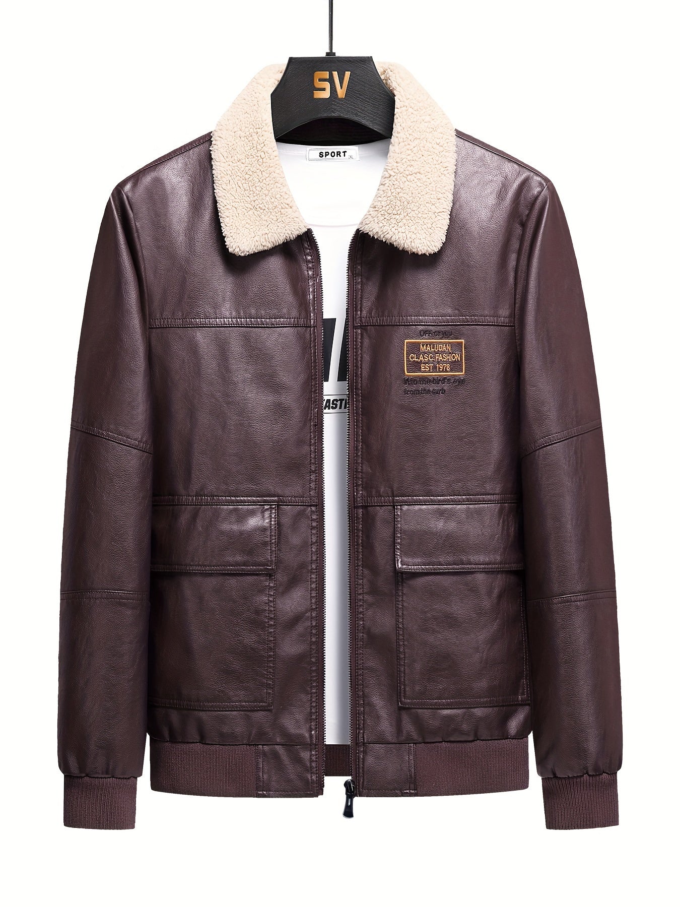 Warme Fleece PU Leder Winterjacke Für Herren | Perfekt für Outdoor-Aktivitäten