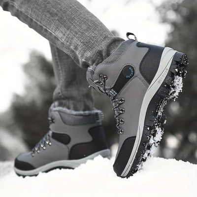 Winterschuhe Herren| Outdoor Schnürstiefel Mit Futter