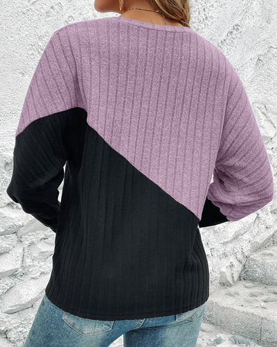 Eleganter Baumwollpullover Mit Halber Farbe Für Damen | Ideal für Jede Jahreszeit