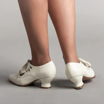 Dellia - Elegante Damen Retro Schuhe Niedriger Absatz