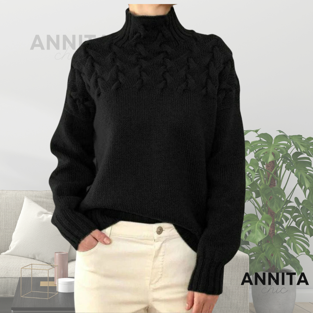 Stilvoll Baumwollrollkragen Gestrickter Pullover Für Damen | Perfekt für Casual Days