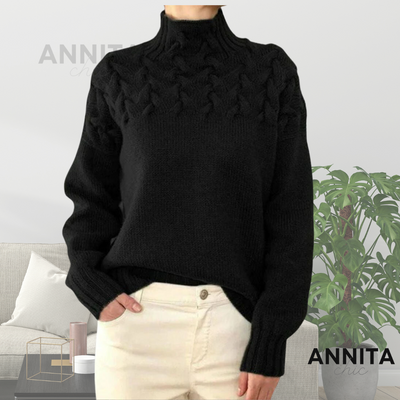 Stilvoll Baumwollrollkragen Gestrickter Pullover Für Damen | Perfekt für Casual Days