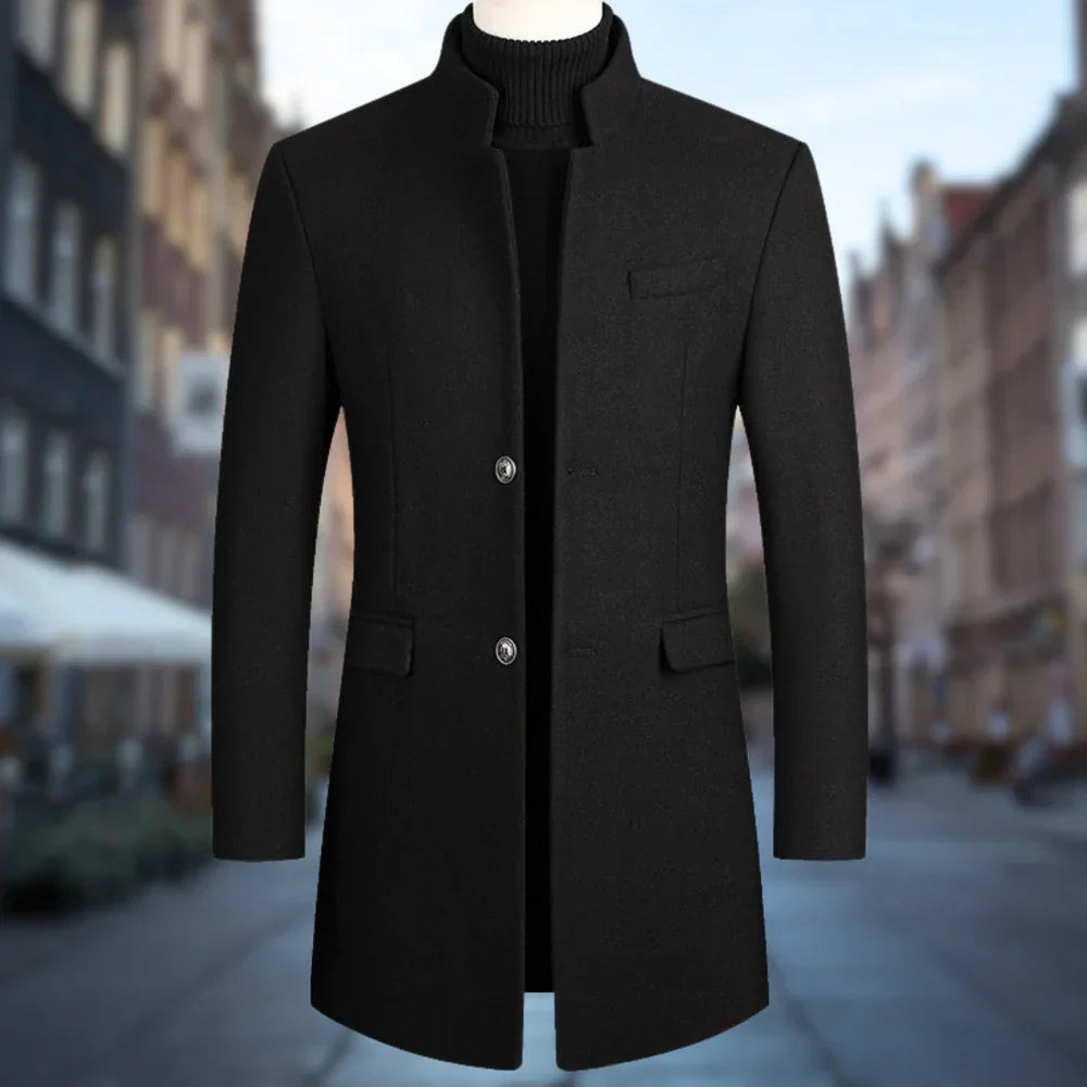 Eleganter schmal geschnittener Mantel für Männer