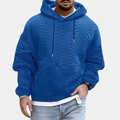 Strukturierter Kapuzenpullover aus Zopfmuster für Männer
