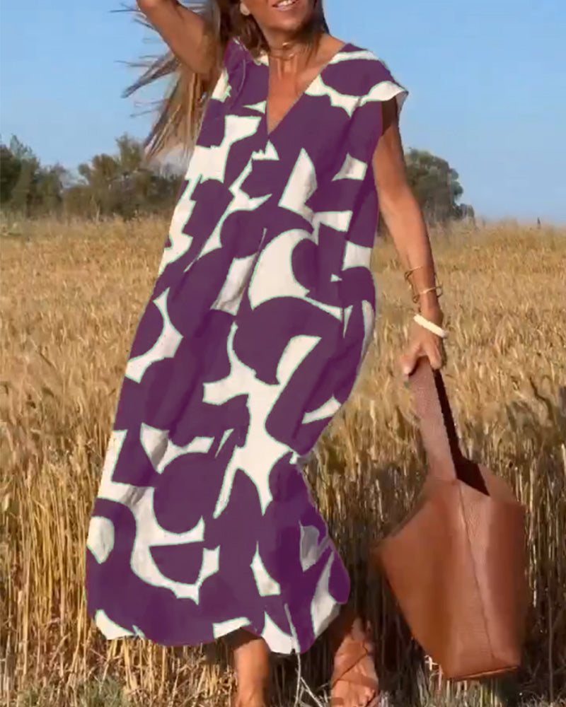 Camillechic™ – Damen Kleid Hochzeitsgast Mit Elegantem V-Ausschnitt