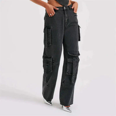 Cargo-Jeans | Lässiger Streetstyle | Weites Bein