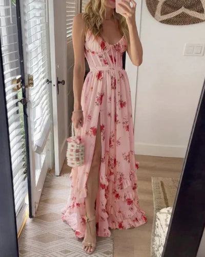 Floravita™ – Elegantes Langes Kleid mit floralem Muster