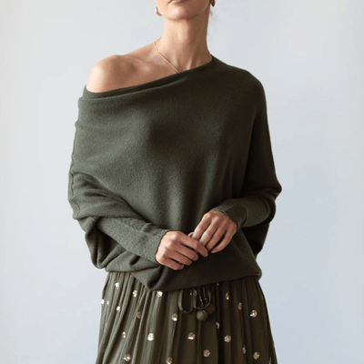 Stilvoll Kaschmir Schulterfreier Pullover Für Damen | Ideal für jede Jahreszeit