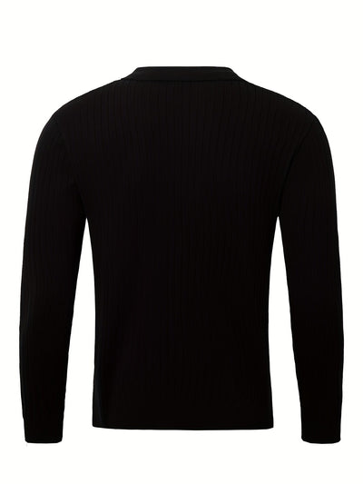 Stylisches Chic Strick-Shirt V-Ausschnitt Baumwolle Sweatshirt für Männer | Ideal für jeden Anlass