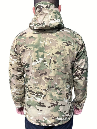 Taktische Kapuzen-Outdoorjacke Mit Sicheren Reißverschlusstaschen Für Herren | Perfekt Für Outdoor-Aktivitäten