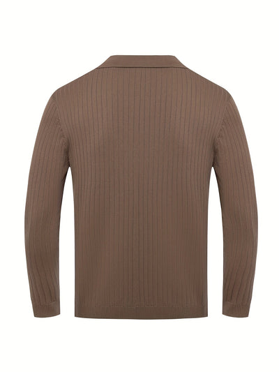 Stylisches Chic Strick-Shirt V-Ausschnitt Baumwolle Sweatshirt für Männer | Ideal für jeden Anlass