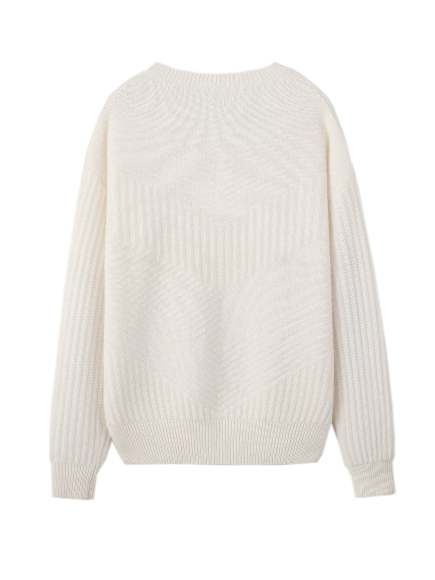 Lässiger V-Ausschnitt-Pullover aus 100% Wolle in einfarbigem Design für Damen | Perfekt für lässige Tage