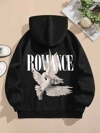 Stilvoller Pullover-Hoody mit Backprint und Kapuze für Women | Perfekt für den Alltag
