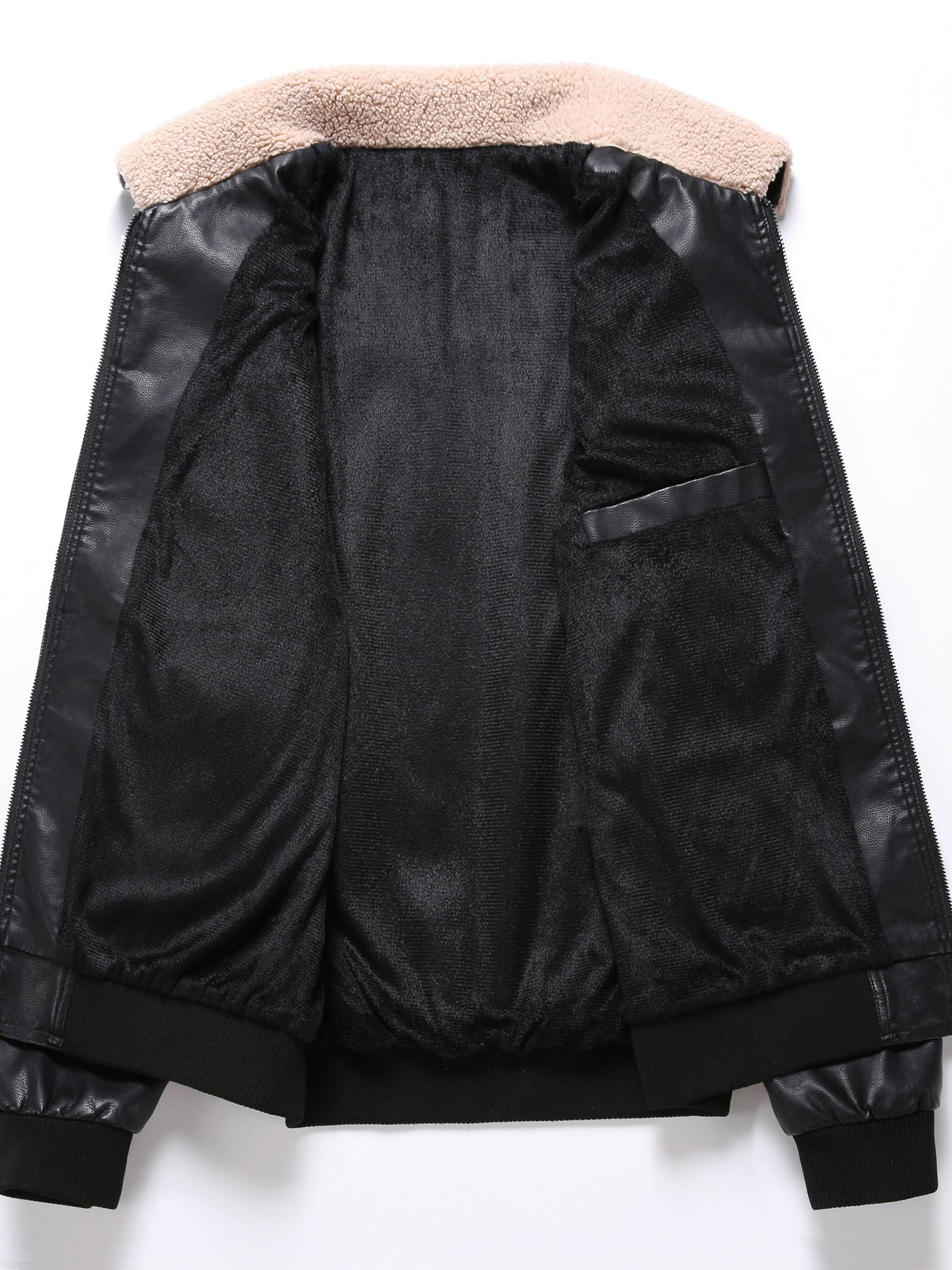 Warme Fleece PU Leder Winterjacke Für Herren | Perfekt für Outdoor-Aktivitäten