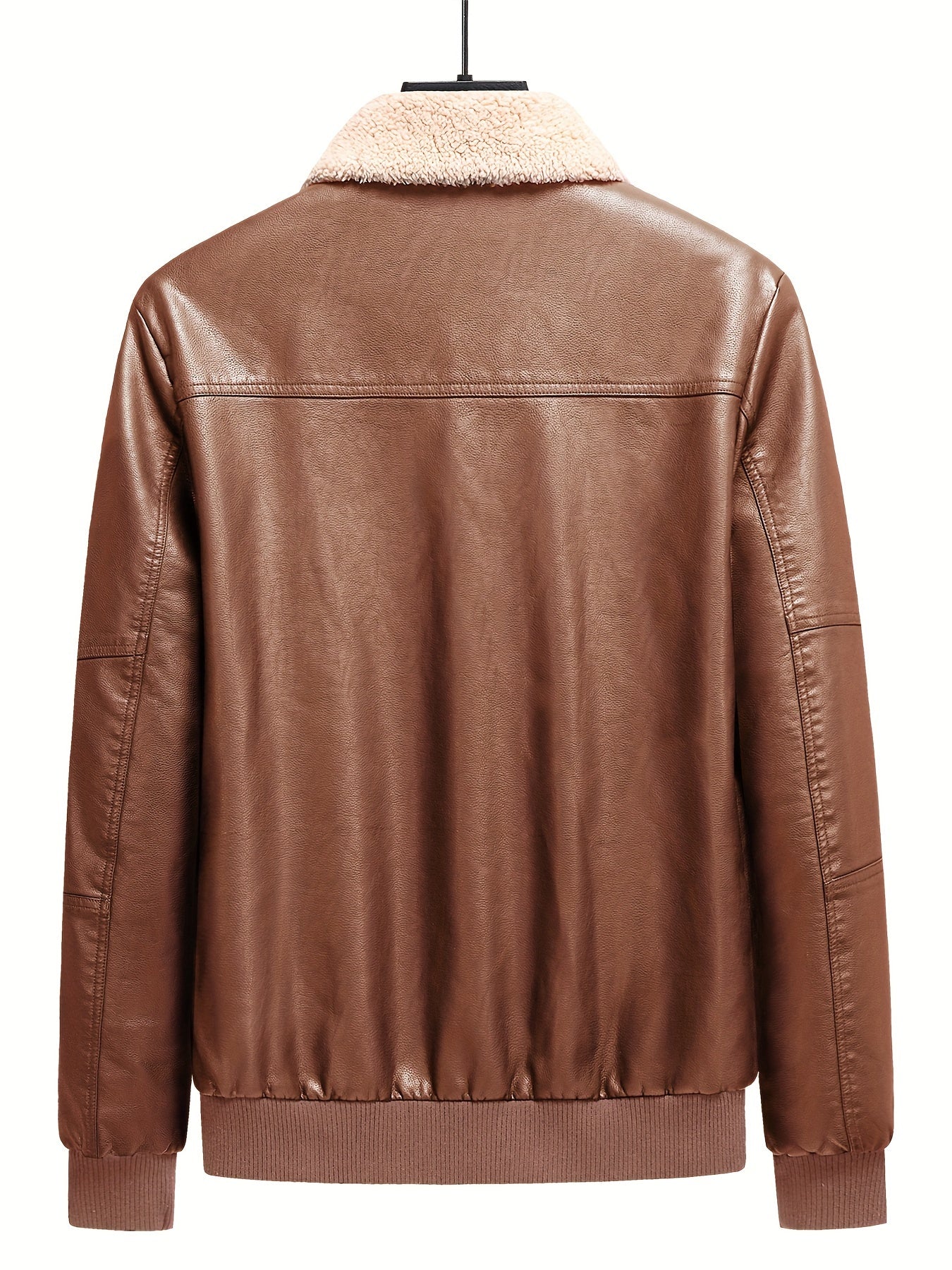 Warme Fleece PU Leder Winterjacke Für Herren | Perfekt für Outdoor-Aktivitäten