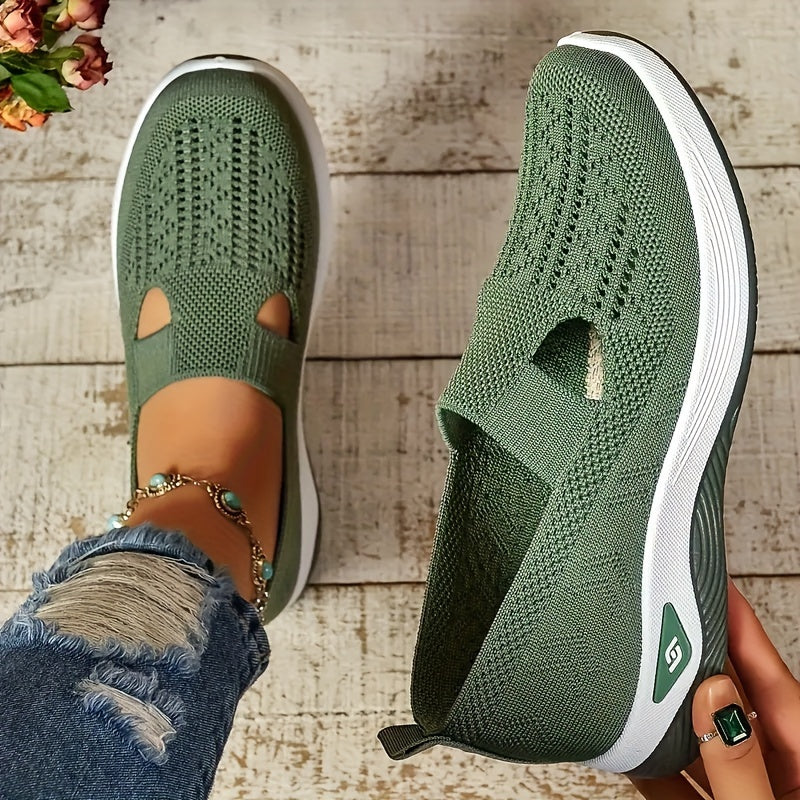 Modische Leichte Strick-Cut-Out Sneaker für Damen | Perfekt für lässige Tage