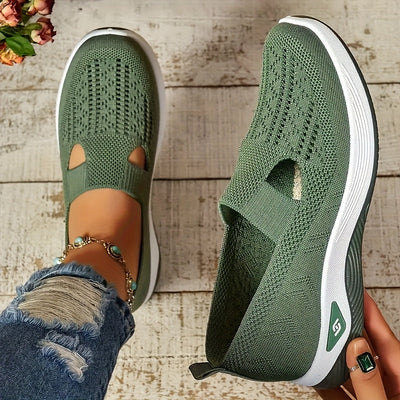 Modische Leichte Strick-Cut-Out Sneaker für Damen | Perfekt für lässige Tage