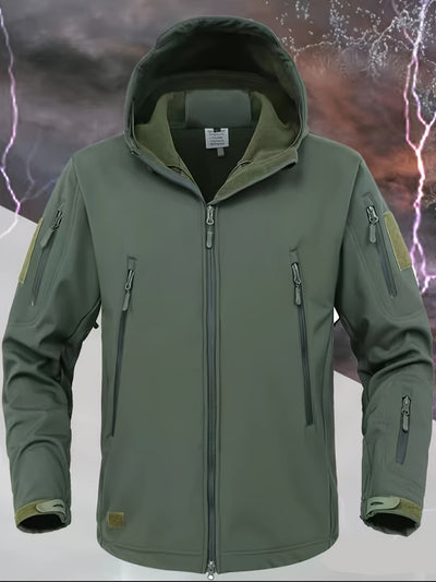 Taktische Kapuzen-Outdoorjacke Mit Sicheren Reißverschlusstaschen Für Herren | Perfekt Für Outdoor-Aktivitäten
