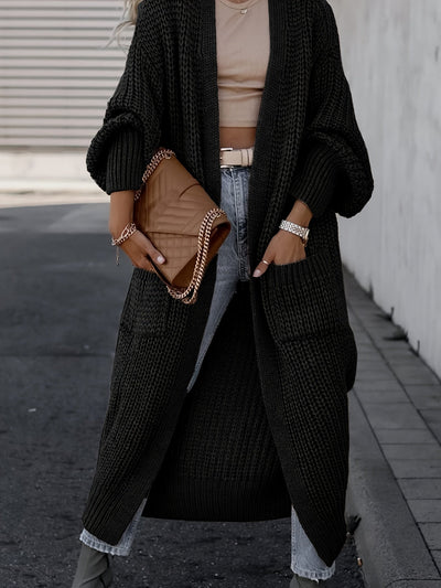 Lässiger Strickcardigan mit Taschen aus Wolle für Damen | Perfekt für Alltag