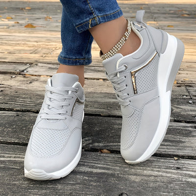 Lässige Einfarbige Freizeitsneaker für Damen | Perfekt für lässige Tage