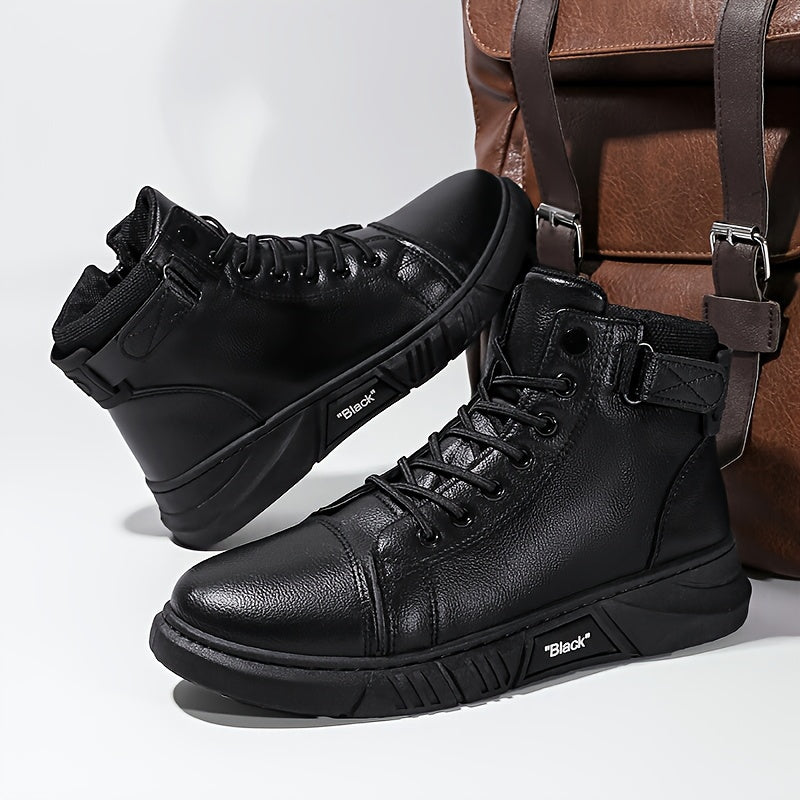 Winterstiefel Herren | Hoher Schaft Mit Schnürung Und Knöchelriemen