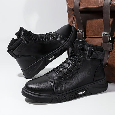 Winterstiefel Herren | Hoher Schaft Mit Schnürung Und Knöchelriemen