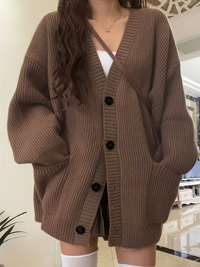 Eleganter warmer Baumwollstrickwaren-Cardigan für Damen | Ideal für jede Jahreszeit