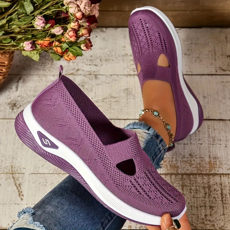 Modische Leichte Strick-Cut-Out Sneaker für Damen | Perfekt für lässige Tage