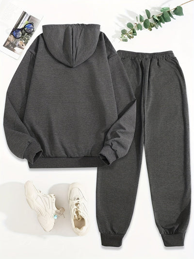 Stilvoller Baumwollpullover & Jogginghose Mit Kapuze Für Damen | Ideal für Herbst/Winter